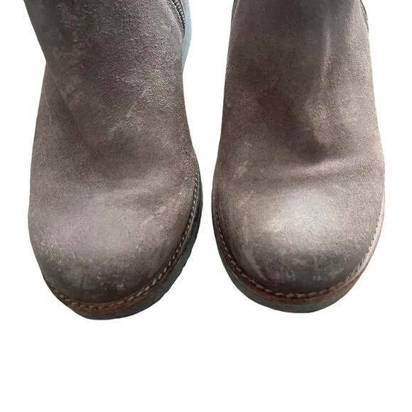 Noat Women's Size 37 Eur US 6-6.5 Suede Taupe Wander Ankle Bootie Boots