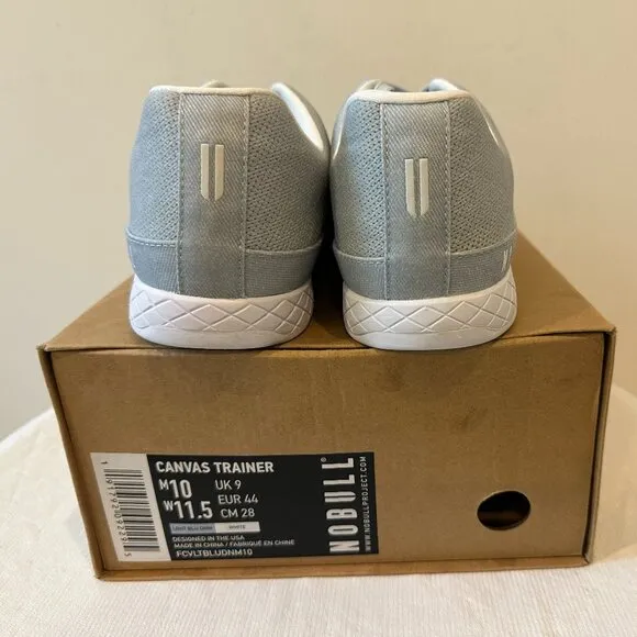 NoBull Men's Canvas Trainer Sneakers Blue Size M (10) W (11.5)