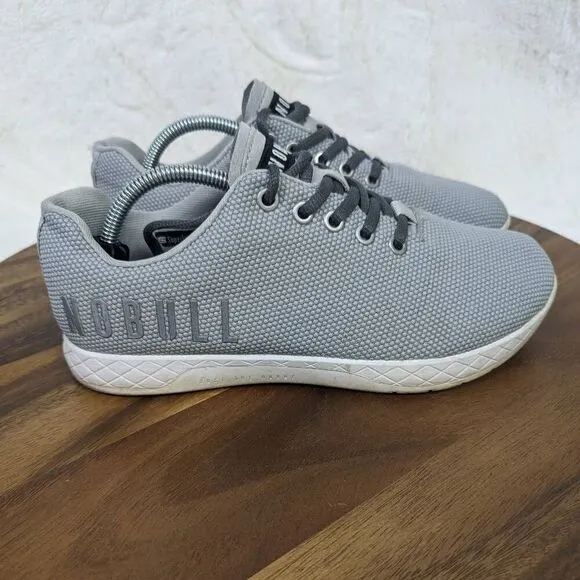 Nobull Superfabric Trainers Men's Size 7 Women’s 8.5 Workout Shoes Gray
