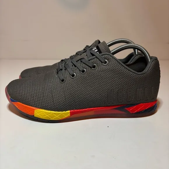 Nobull Unisex Trainer Gray Multicolor Running Shoes Sneakers Size M 7.5 W 9