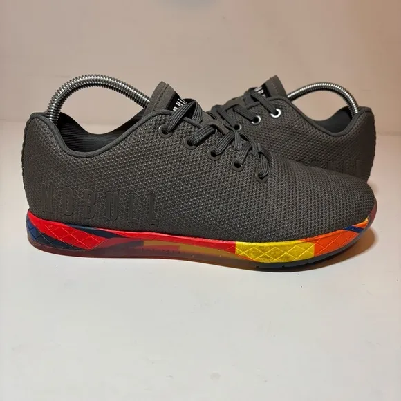 Nobull Unisex Trainer Gray Multicolor Running Shoes Sneakers Size M 7.5 W 9