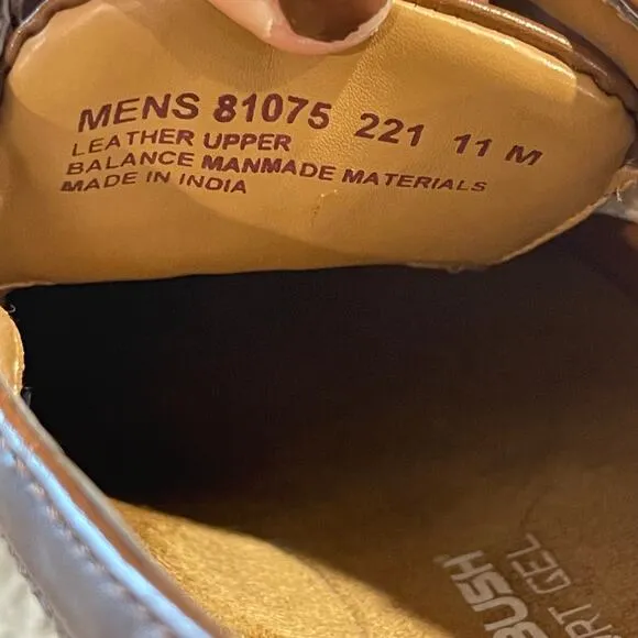 Nunn Bush Centro Flex Cap Toe Oxford Leather Shoes Dressy Cognac Size 11