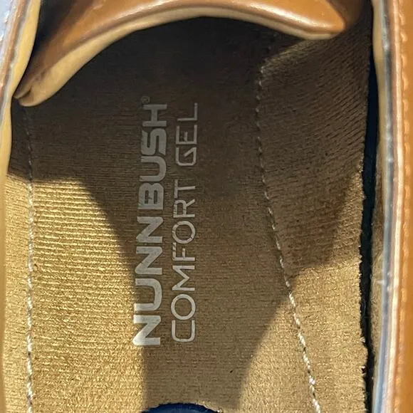 Nunn Bush Centro Flex Cap Toe Oxford Leather Shoes Dressy Cognac Size 11