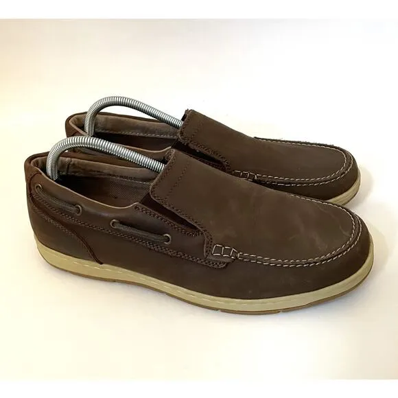 Nunn Bush Comfort Casual Slip On Loafers Boat Shoes Brown Size 11