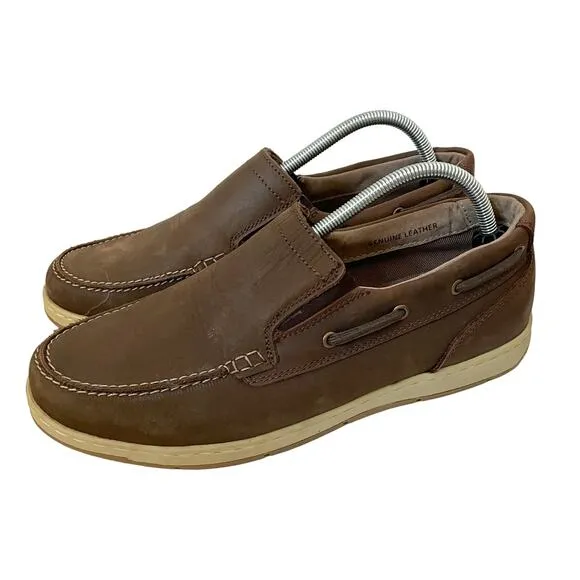 Nunn Bush Comfort Casual Slip On Loafers Boat Shoes Brown Size 11
