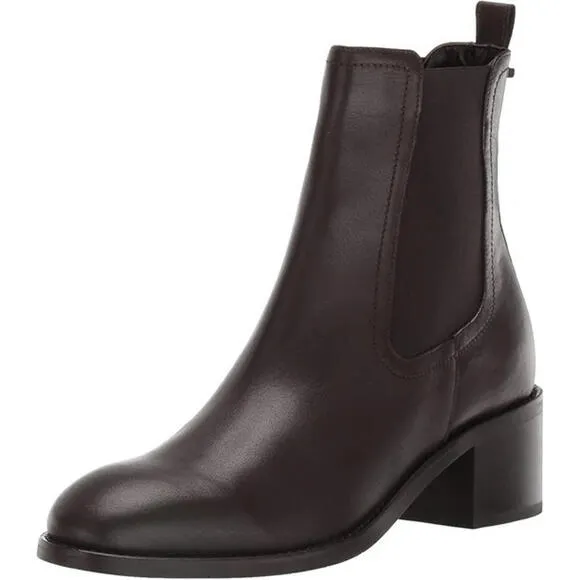 NWB WOMEN'S AQUATALIA JEMMA WEATHERPROOF BLOCK HEEL CHELSEA Boots BLACK US 9.5 M