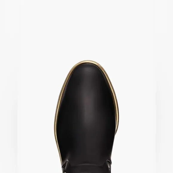 NWOB Kate Spade Sedgewick Rain Boots water resistant Round Toe heels Sz 7 black