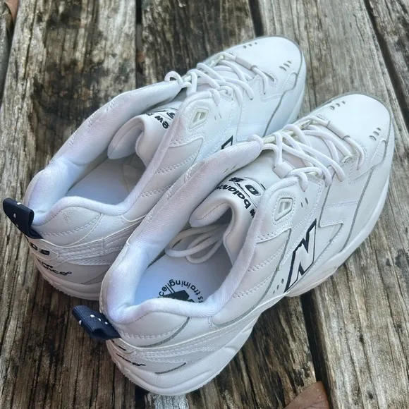 NWOB New Balance MX608WT Lace-Up White Leather Basketball Sneakers Shoes Sz: 15