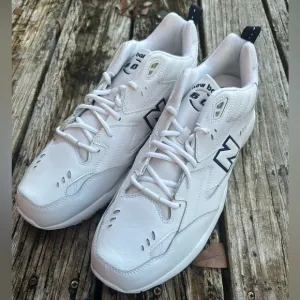 NWOB New Balance MX608WT Lace-Up White Leather Basketball Sneakers Shoes Sz: 15