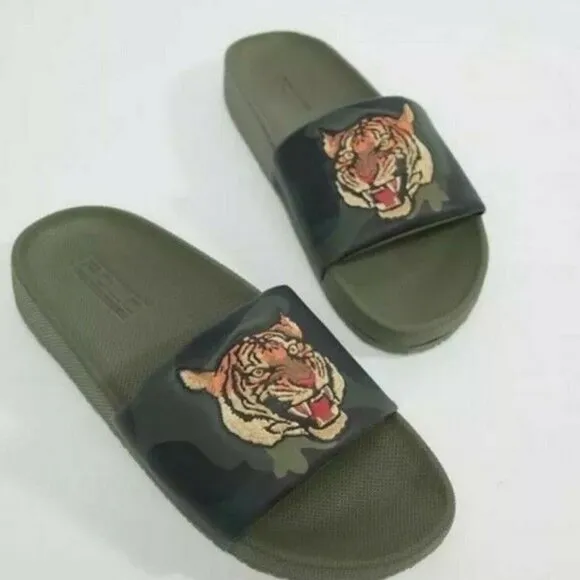 NWOB Polo Ralph Lauren Tiger Cayson Camo Sport Slide Sandals Mens