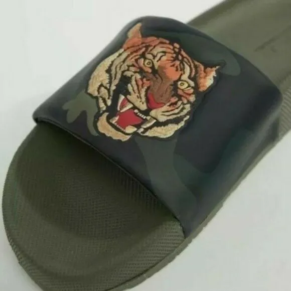 NWOB Polo Ralph Lauren Tiger Cayson Camo Sport Slide Sandals Mens