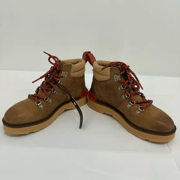 NWOB Sorel Hi-Line Hiking Boots Umber Tawny Shoes US 6 Women New