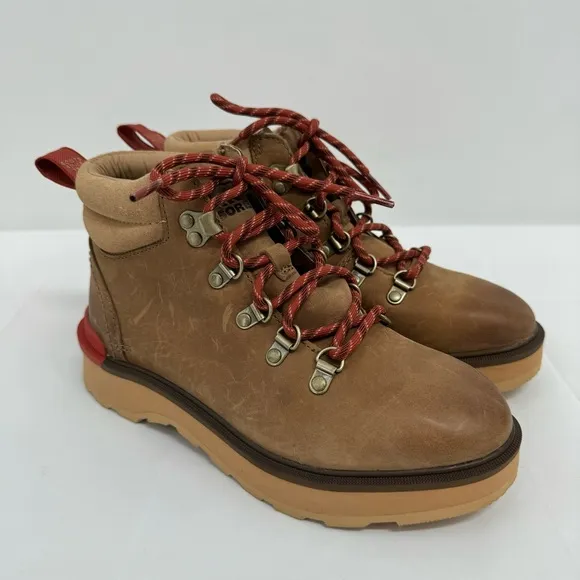 NWOB Sorel Hi-Line Hiking Boots Umber Tawny Shoes US 6 Women New
