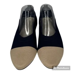 NW/OT Chocolat Blu Bloom Knit Flat Navy &amp; Cream Size 41