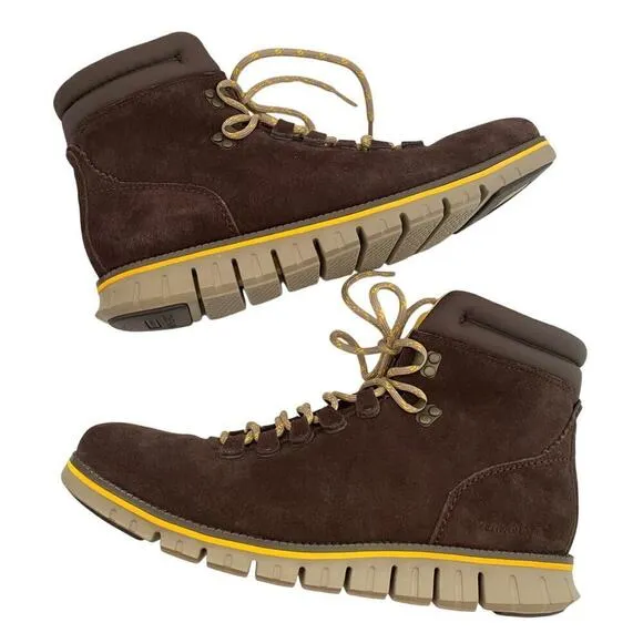 NWOT Cole Haan Zerogrand Hiker Boots Brown and Yellow - Size 11.5