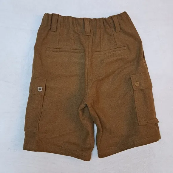NWOT Free People Charli Wool Longline Bronze Brown Cargo Shorts size XS