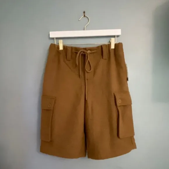 NWOT Free People Charli Wool Longline Bronze Brown Cargo Shorts size XS