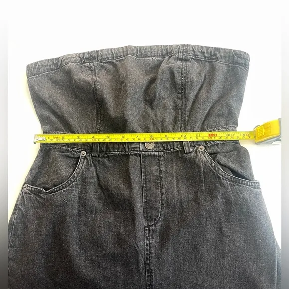 NWOT Free People Picture Perfect Midi Strapless Tube Denim  Dress Size 2