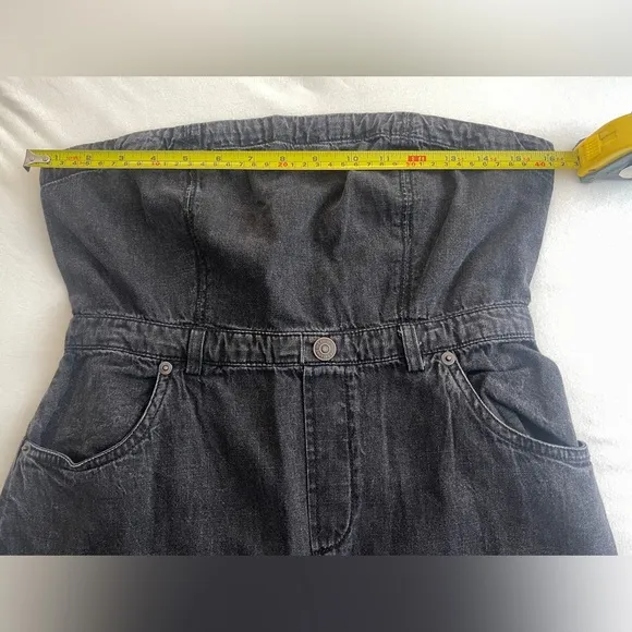 NWOT Free People Picture Perfect Midi Strapless Tube Denim  Dress Size 2