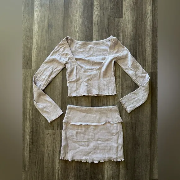 NWOT free people Soleil Set skirt set