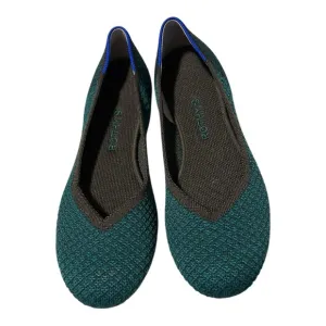 NWOT Rothy’s Rounded “The Flat” Shoes. Emerald Green 8