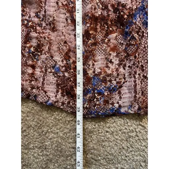 NWT $425 Ramy Brook 100% Silk Printed Snakeskin Kayla Dress Mini Large Preppy