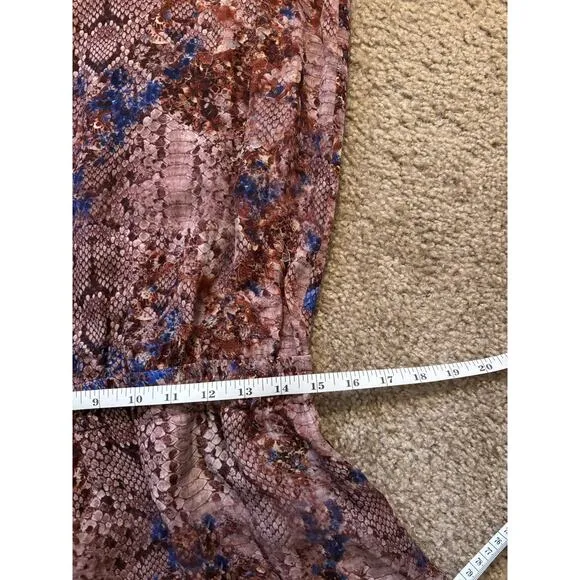 NWT $425 Ramy Brook 100% Silk Printed Snakeskin Kayla Dress Mini Large Preppy