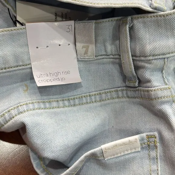 NWT 7 For All Mankind Women's Uhr Cropped Jo Jeans size 31