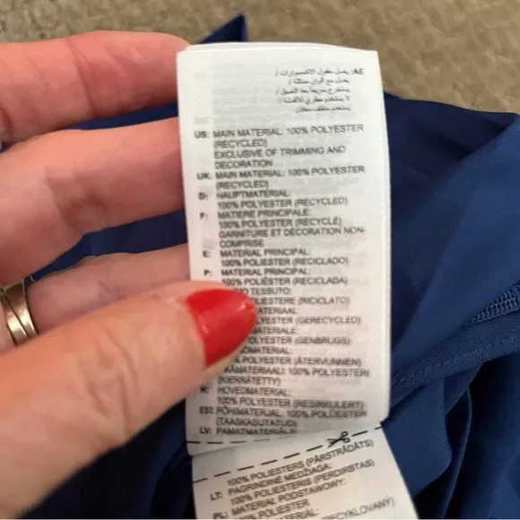 NWT Adidas blue pleated skirt
