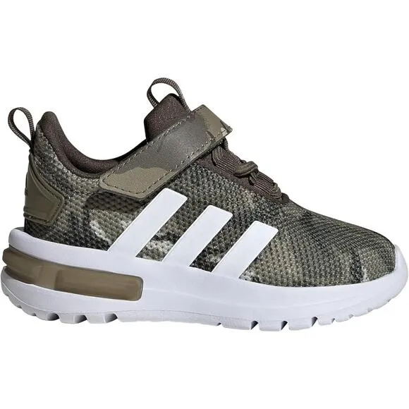 NWT adidas Unisex Little Kid Racer TR23 Sneaker, Olive Strata/White-Size 11.5