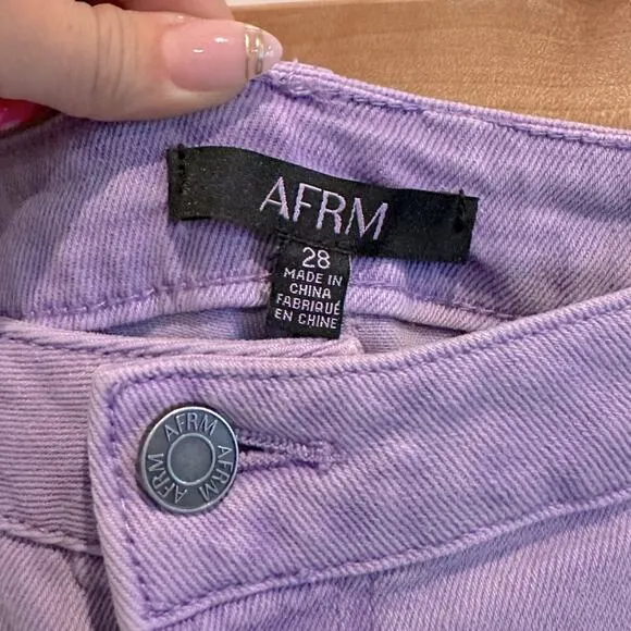 NWT AFRM Purple Fez Straight Leg Carpenter Denim Jeans Pants-Size 28