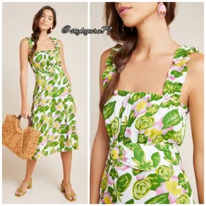 NWT, Anthropologie, Mae Belted Midi Dress