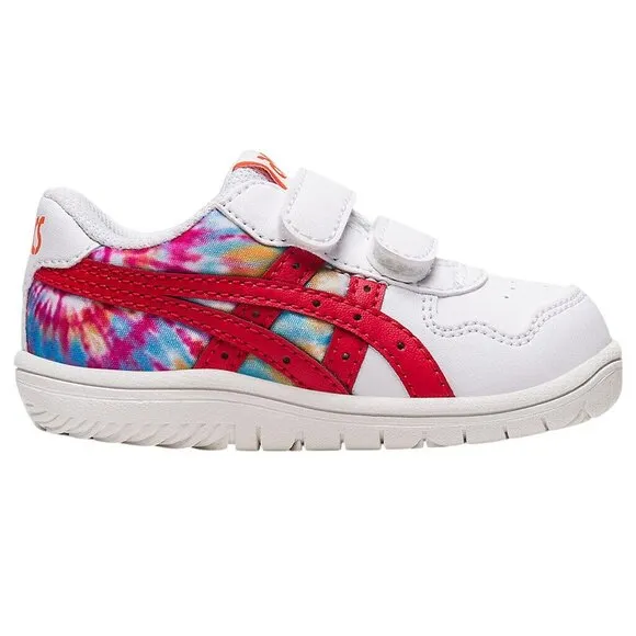 NWT Asics Girls Japan S Toddler Sportstyle Shoes Sneakers White / Classic Red 5T