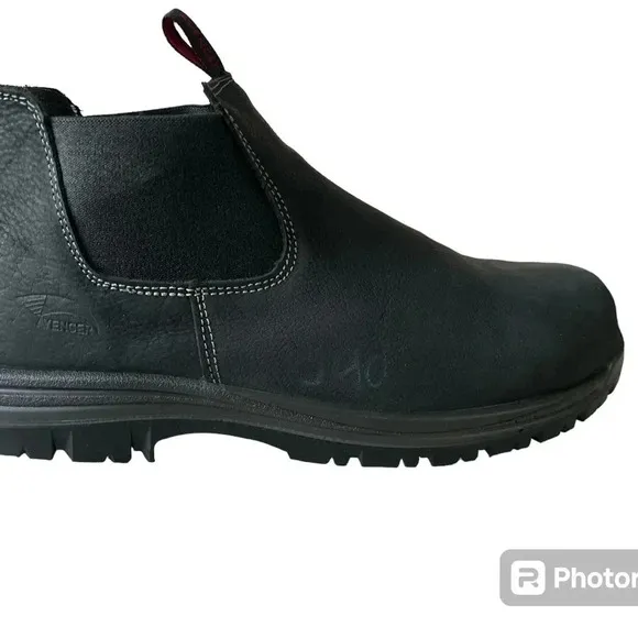NWT Avenger Mens Foreman Romeo Black Leather Work Boots Sz 14 M Composite Toe