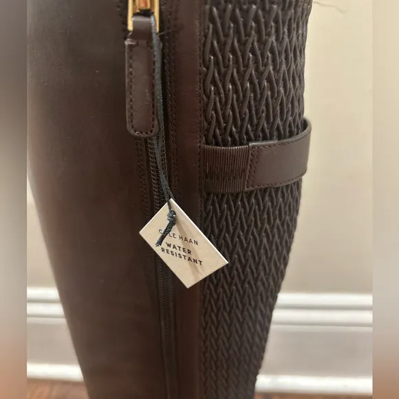 NWT Chesley Leather &amp; Textile Knee-High Boots