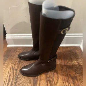 NWT Chesley Leather &amp; Textile Knee-High Boots