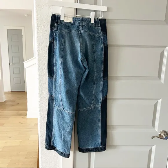 NWT Free People Moonlit Moto Slim Boot Jeans