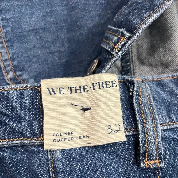 NWT Free People We The Free Palmer Cuffed Jean in tunnel vision Size 32