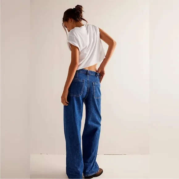 NWT Free People We The Free Palmer Cuffed Jean in tunnel vision Size 32