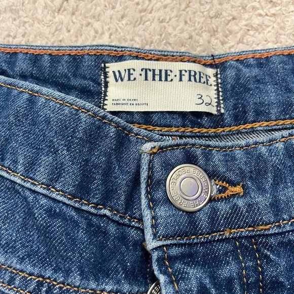NWT Free People We The Free Palmer Cuffed Jean in tunnel vision Size 32