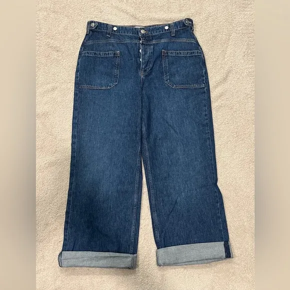 NWT Free People We The Free Palmer Cuffed Jean in tunnel vision Size 32