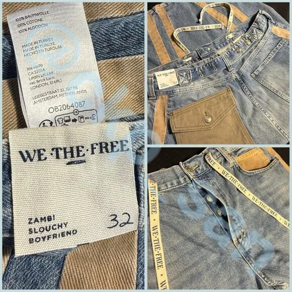 NWT Free People Zambi Slouchy Jeans Sz 32