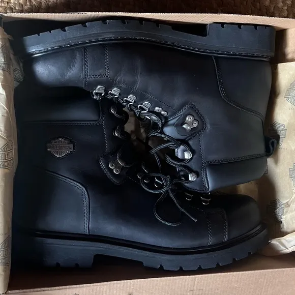 NWT - Harley Davidson - Men's Wolverine Dipstick Leather Riding Boots (Size: 14)