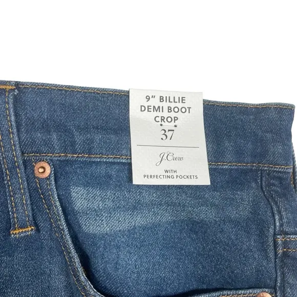 NWT J. Crew 9’’ Demi Boot Crop Jeans in Medium Wash Size 37