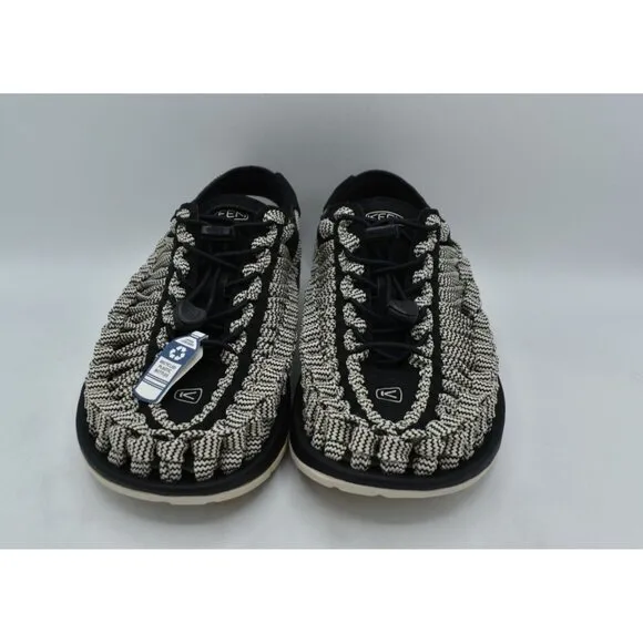 NWT Keen Mens Size 10 Uneek Flat Cord Black Birch Sandals Shoes