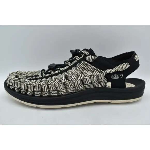 NWT Keen Mens Size 10 Uneek Flat Cord Black Birch Sandals Shoes
