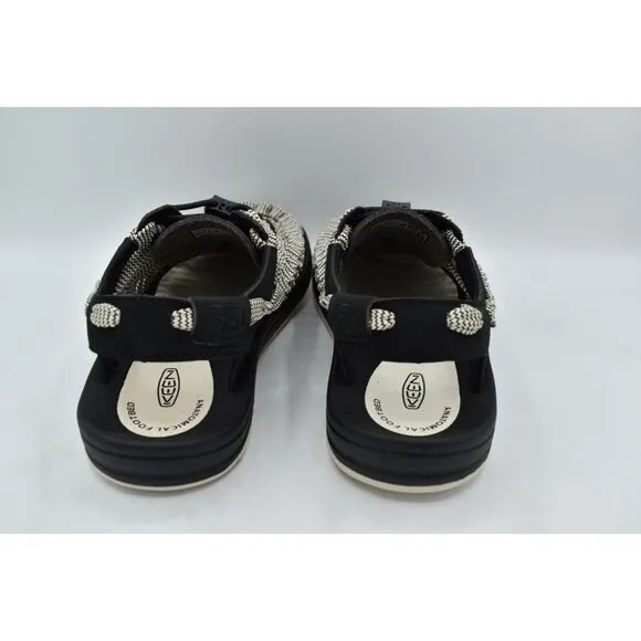 NWT Keen Mens Size 10 Uneek Flat Cord Black Birch Sandals Shoes