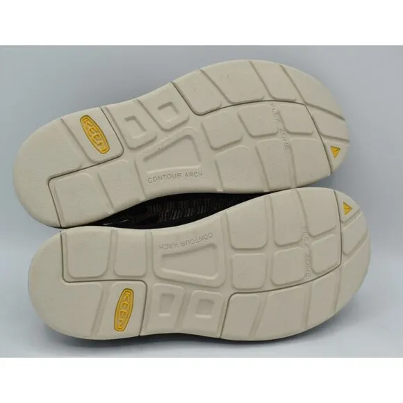 NWT Keen Mens Size 10 Uneek Flat Cord Black Birch Sandals Shoes