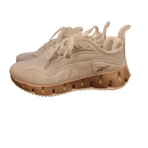 NWT Kids REEBOK Zig Sneakers Running Athletic White/Rose Gold Size 3