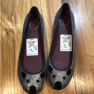 NWT Marc Jacobs metallic mouse ballet flat